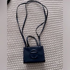 Navy Telfar bag (small)